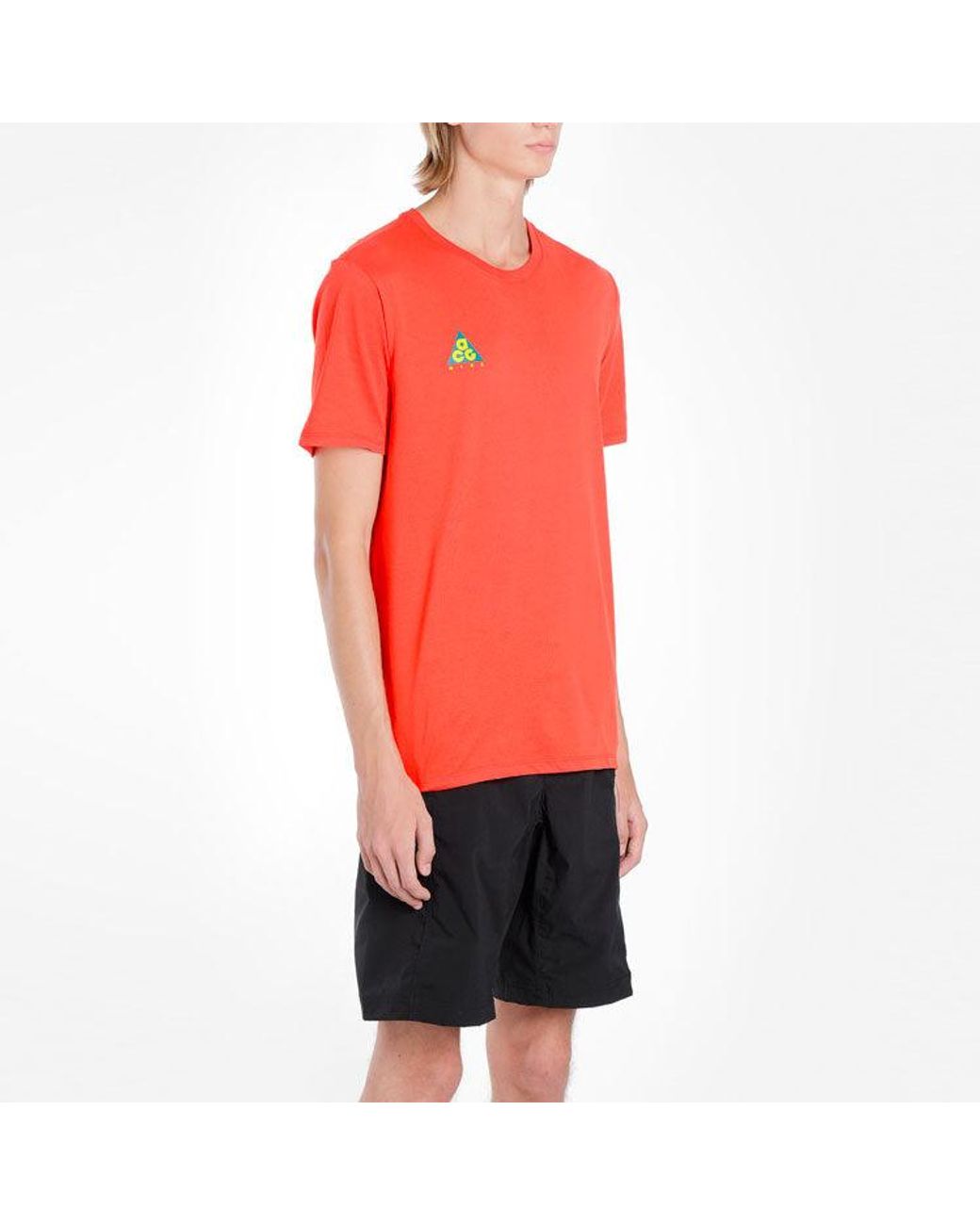 Nike Red Acg Back Printing Short Sleeve T-Shirt for men