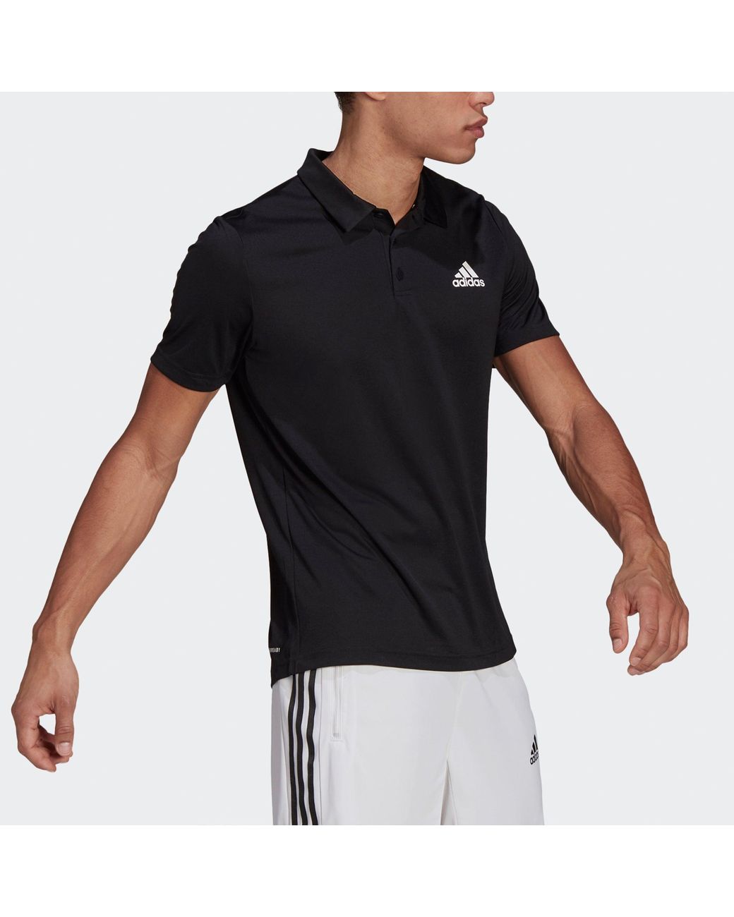 Adidas Blue M Pl Ps Training Sports Breathable Short Sleeve Polo Shirt for men