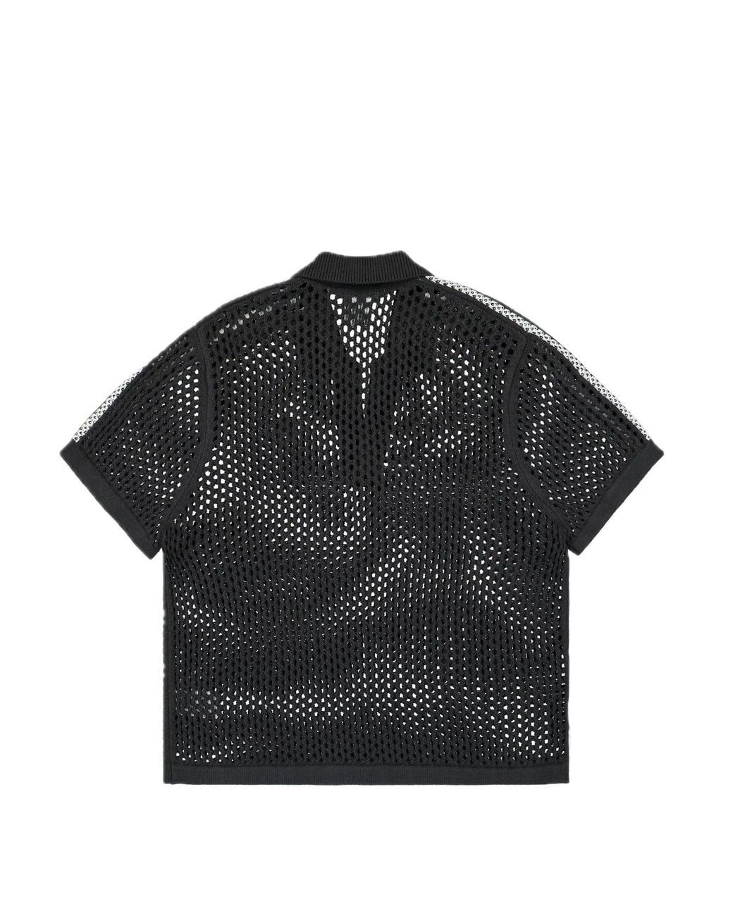 Adidas Black X Clot Fw24 Crochet Polo Shirt Asia Sizing 'Carbon' for men