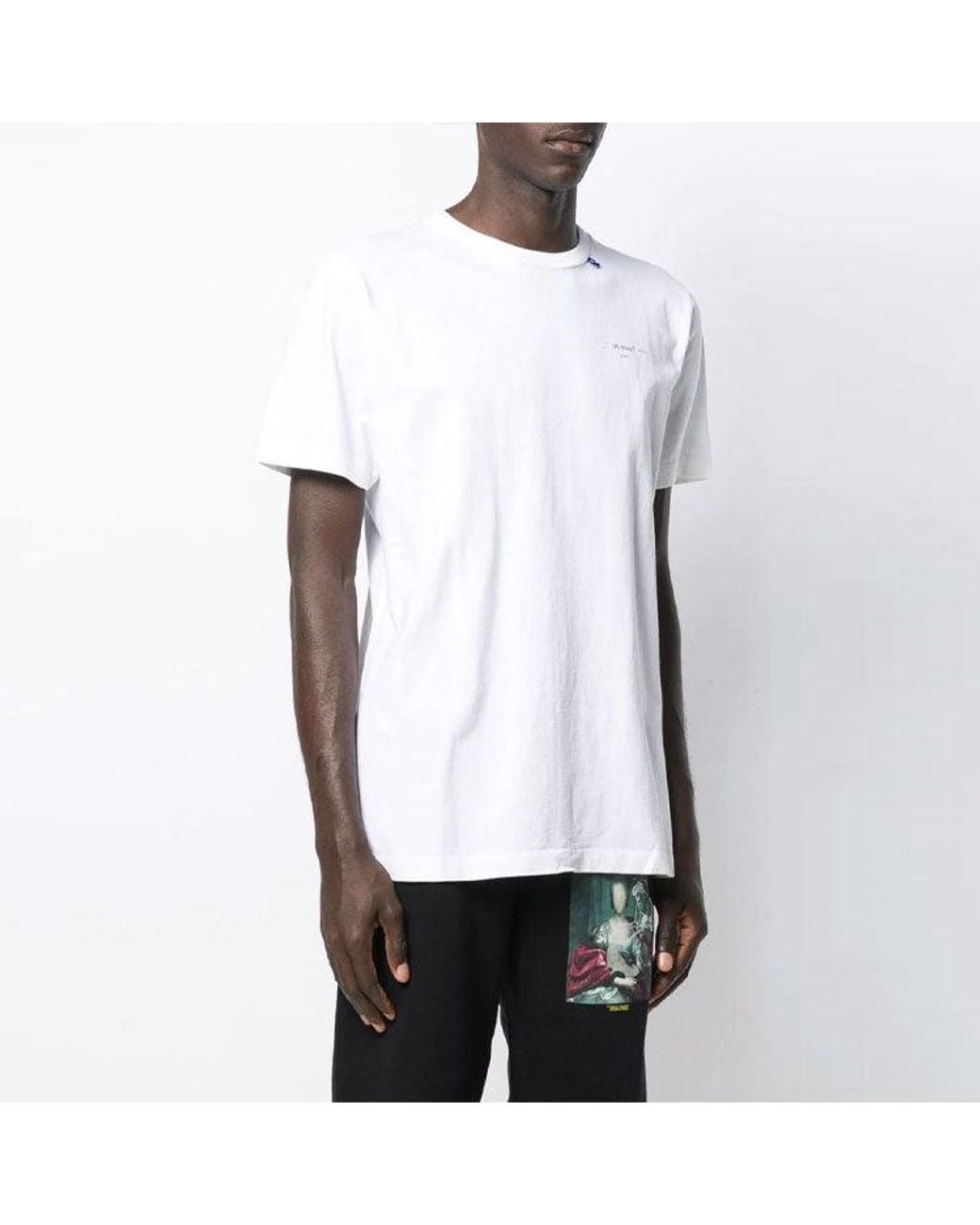 Off-White c/o Virgil Abloh White Crew Neck Pullovers Street Style Cotton Short Sleeves for men