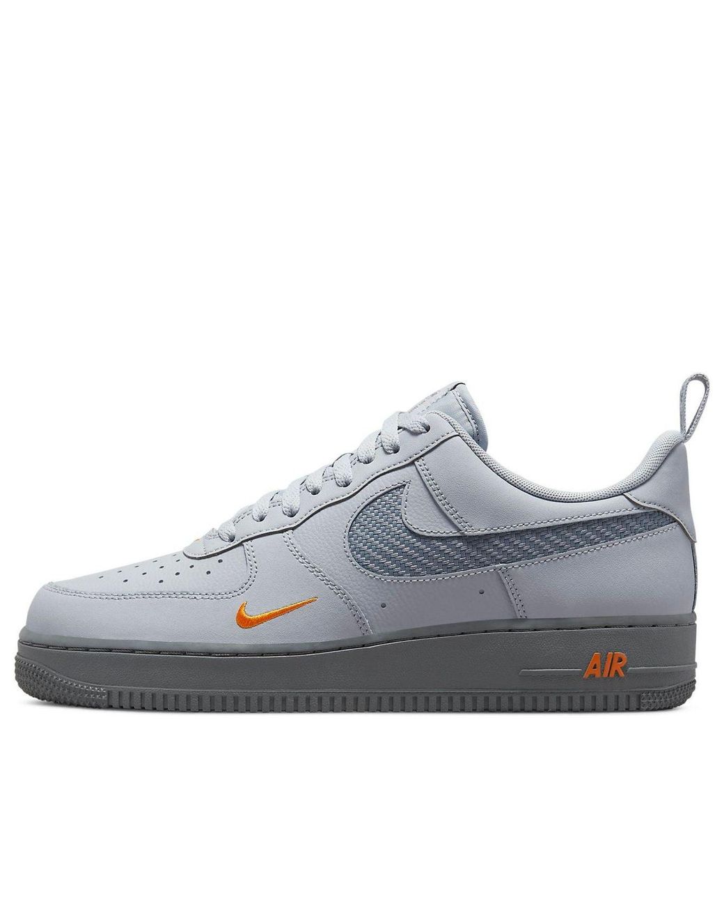 Nike Gray Air Force 1 '07 'Wolf Kumquat' for men