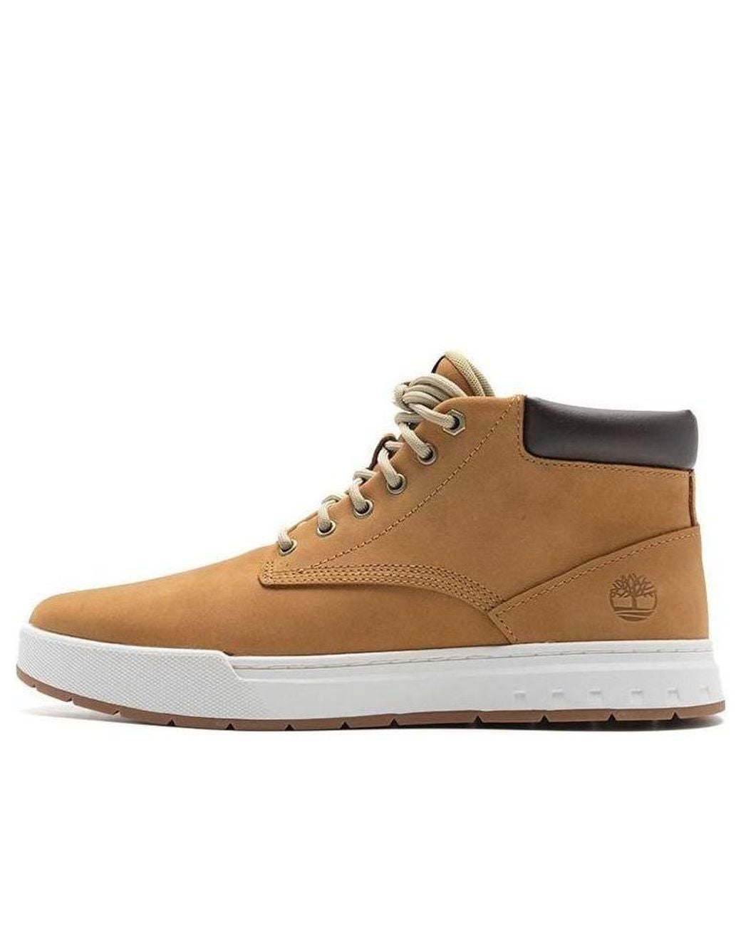Timberland Brown Maple Grove Leather Chukka Boots 'Wheat' for men