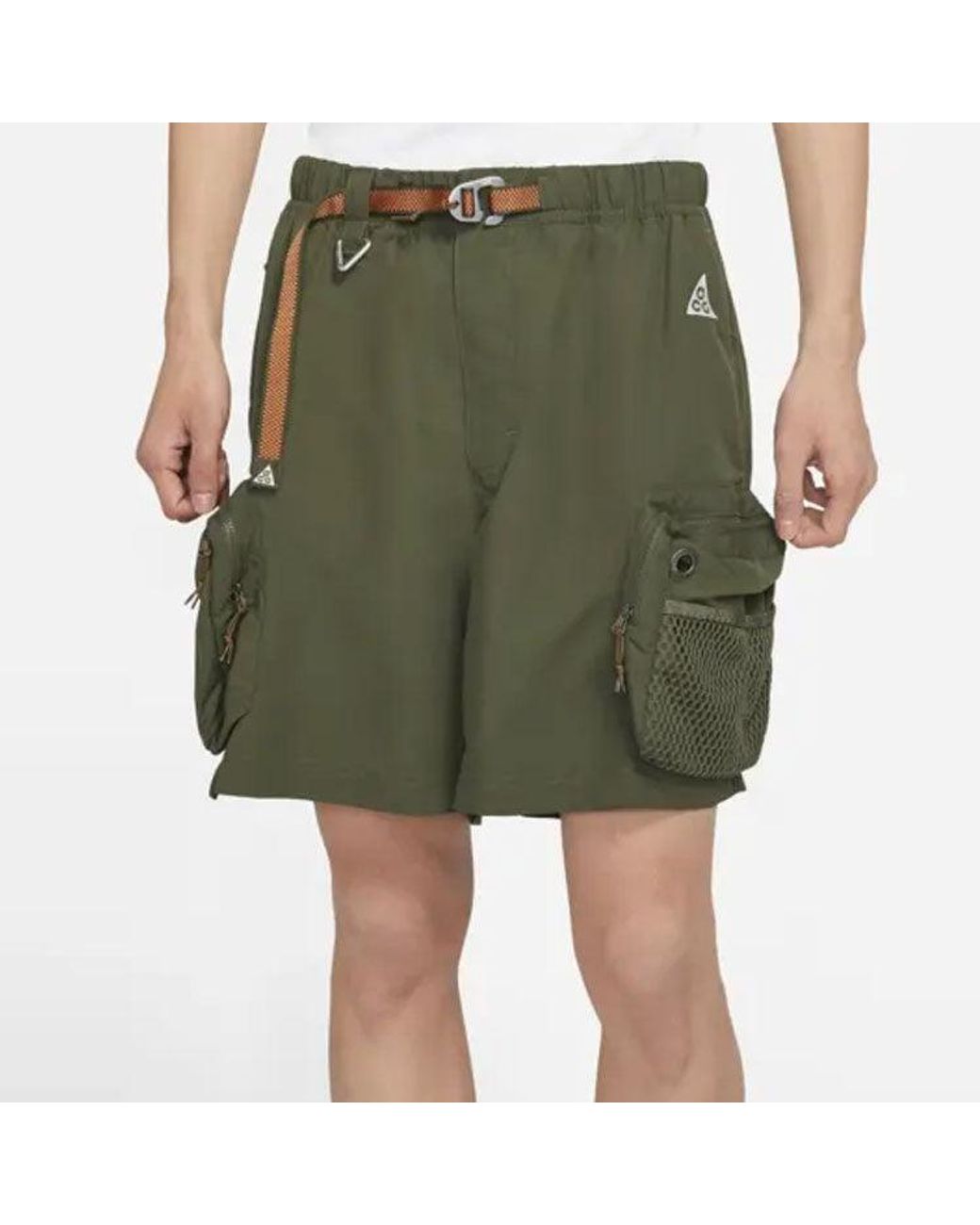 Nike Green Acg Snowgrass Solid Color Cargo Shorts Gift To Boyfriend for men