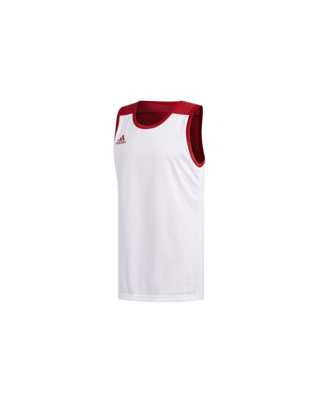 Adidas Red Knitted Breathable Basketball Vest for men