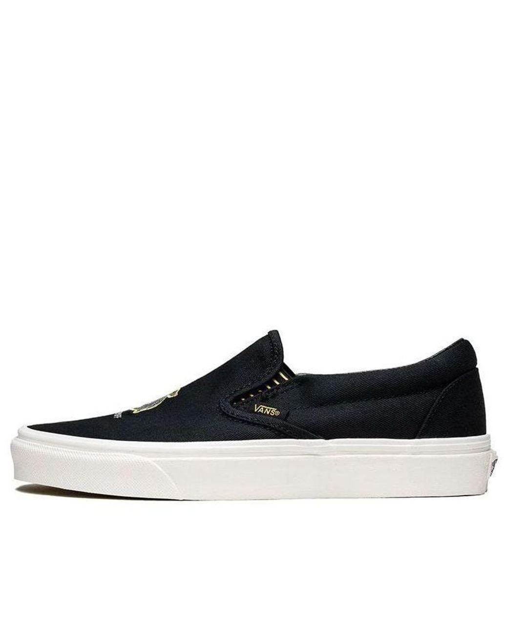 Vans Black Harry Potter X Classic Slip-On 'Hufflepuff' for men