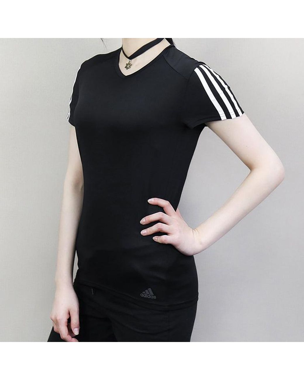 Adidas Black (Wmns) Running Sports Short-Sleeve Tee