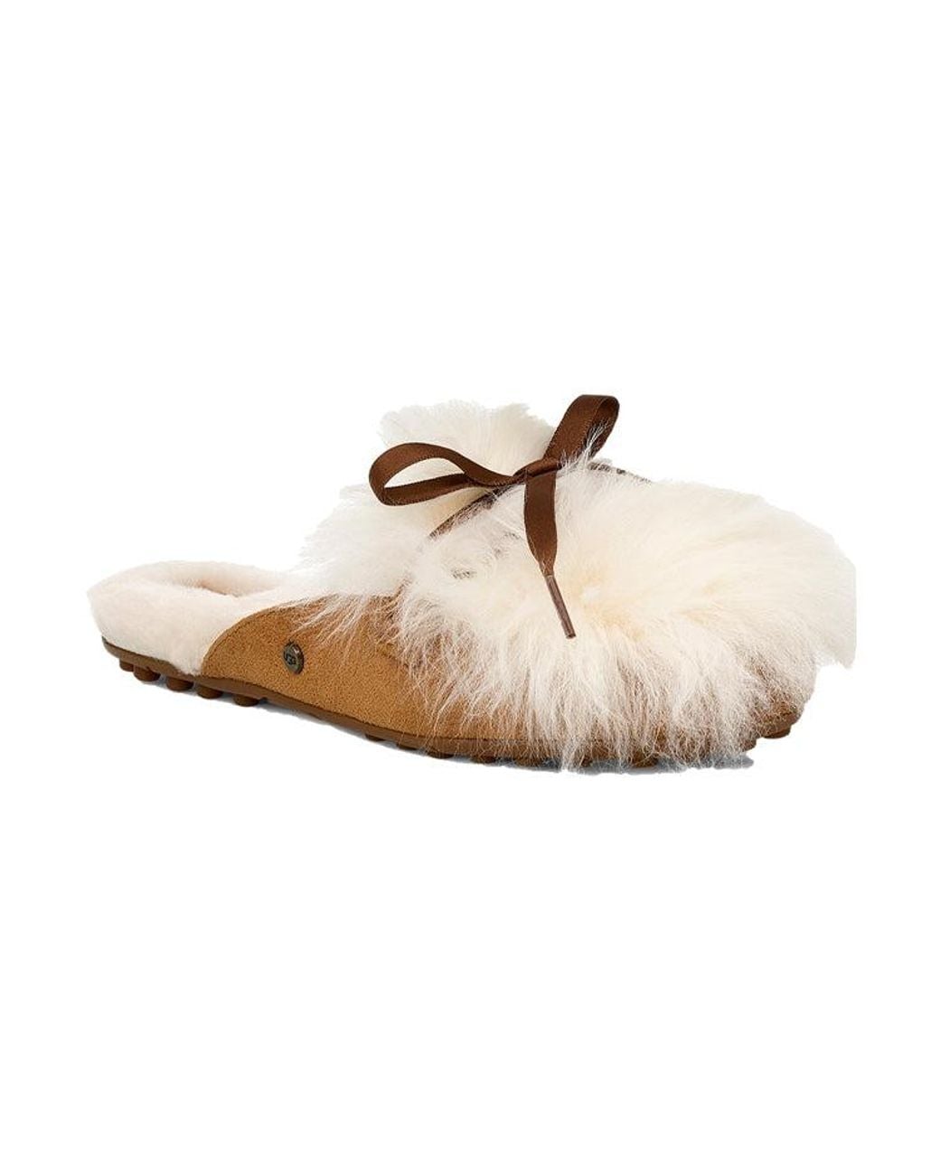 Ugg Brown (Wmns) Shaine Fluff Cozy Flat Plush Casual Slipper