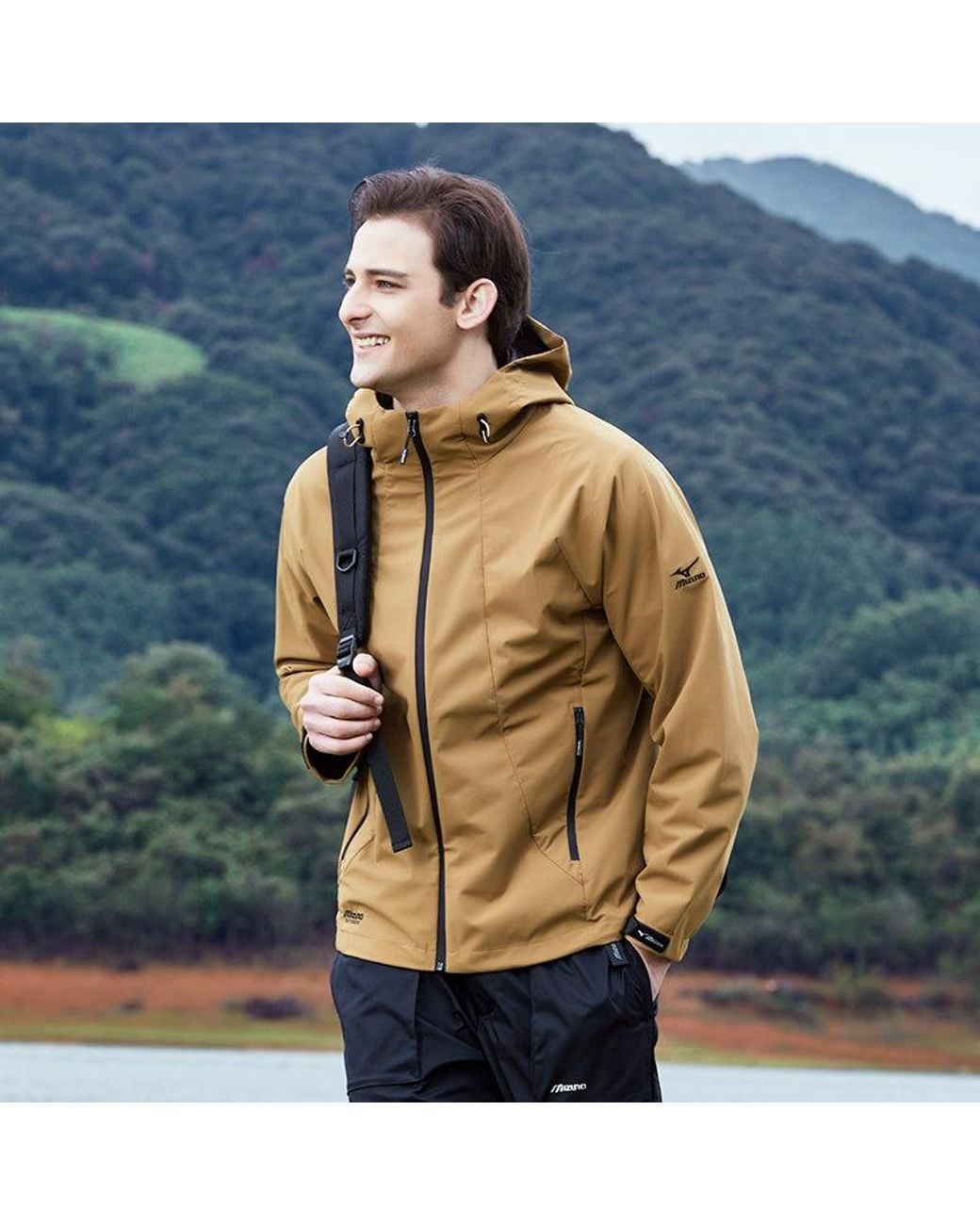 Mizuno Green Outdoor Windbreaker Jacket for men
