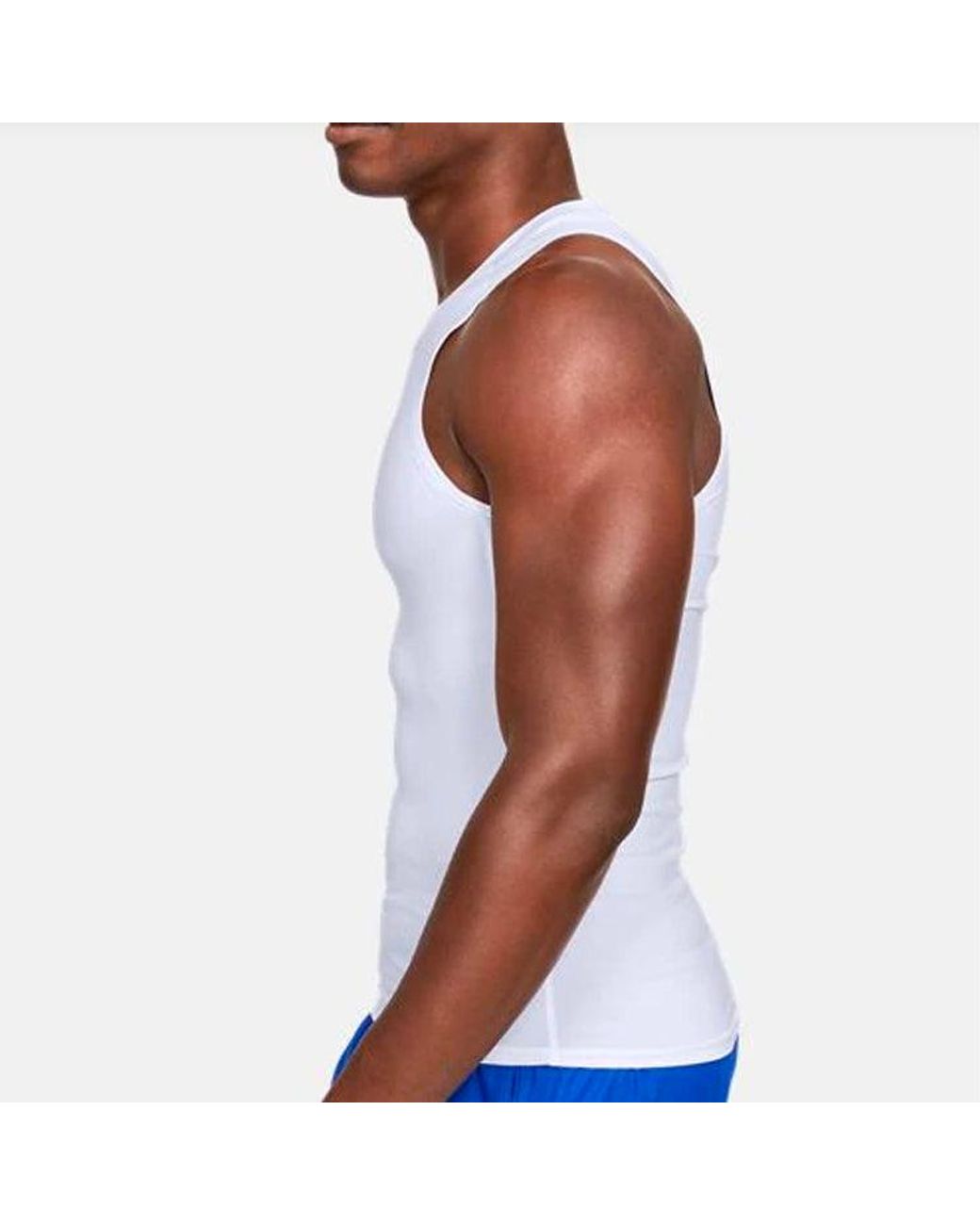Under Armour White Heatgear Basketball Tank Top for men
