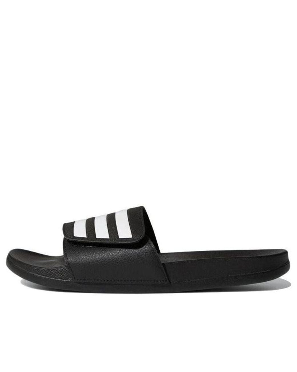 Adidas Black Adilette Comfort Adjustable Slide for men