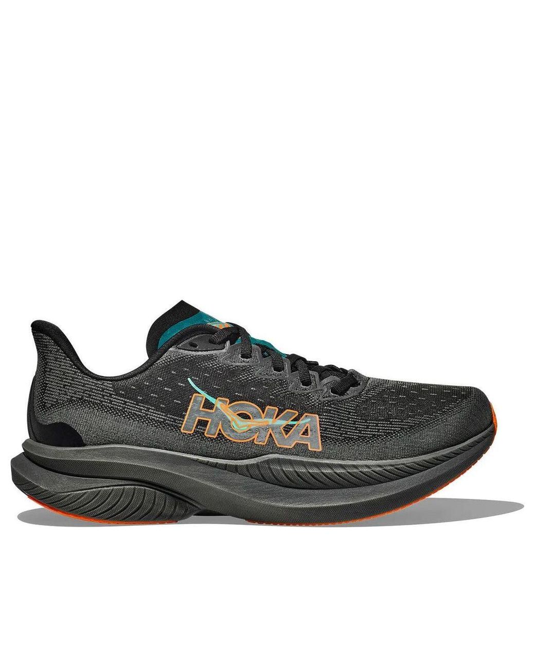 Hoka One One Brown Mach 6 Electric Tangerine' for men