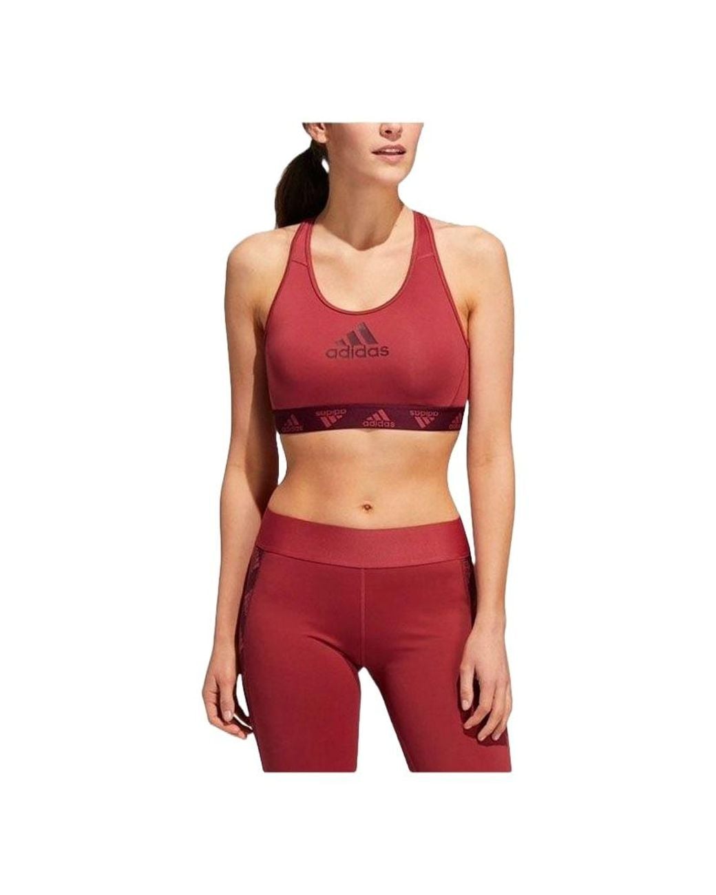 Adidas Red (Wmns) Don'T Rest Alphaskin Badge Of Sport Bra