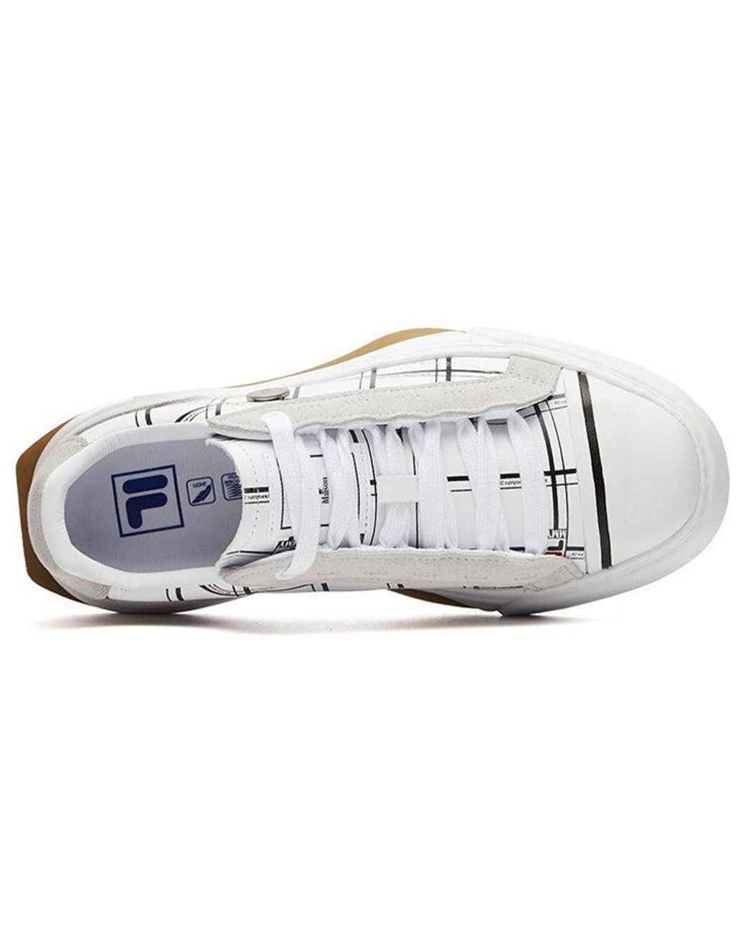Fila White (Wmns) Canvas Shoes Checkered'