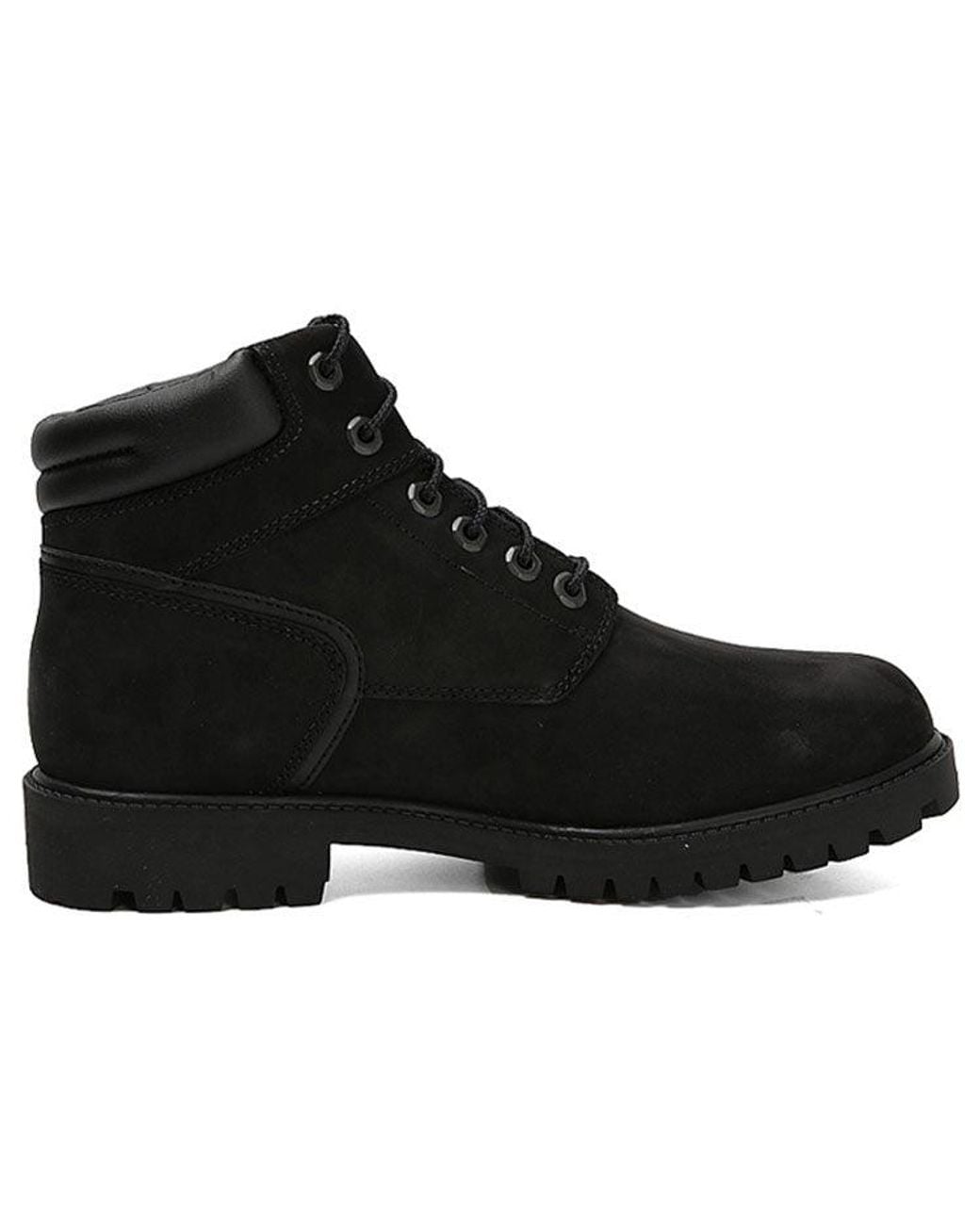 Timberland Black Heritage Casual Walking Wide-Fit Boots Nubuck for men