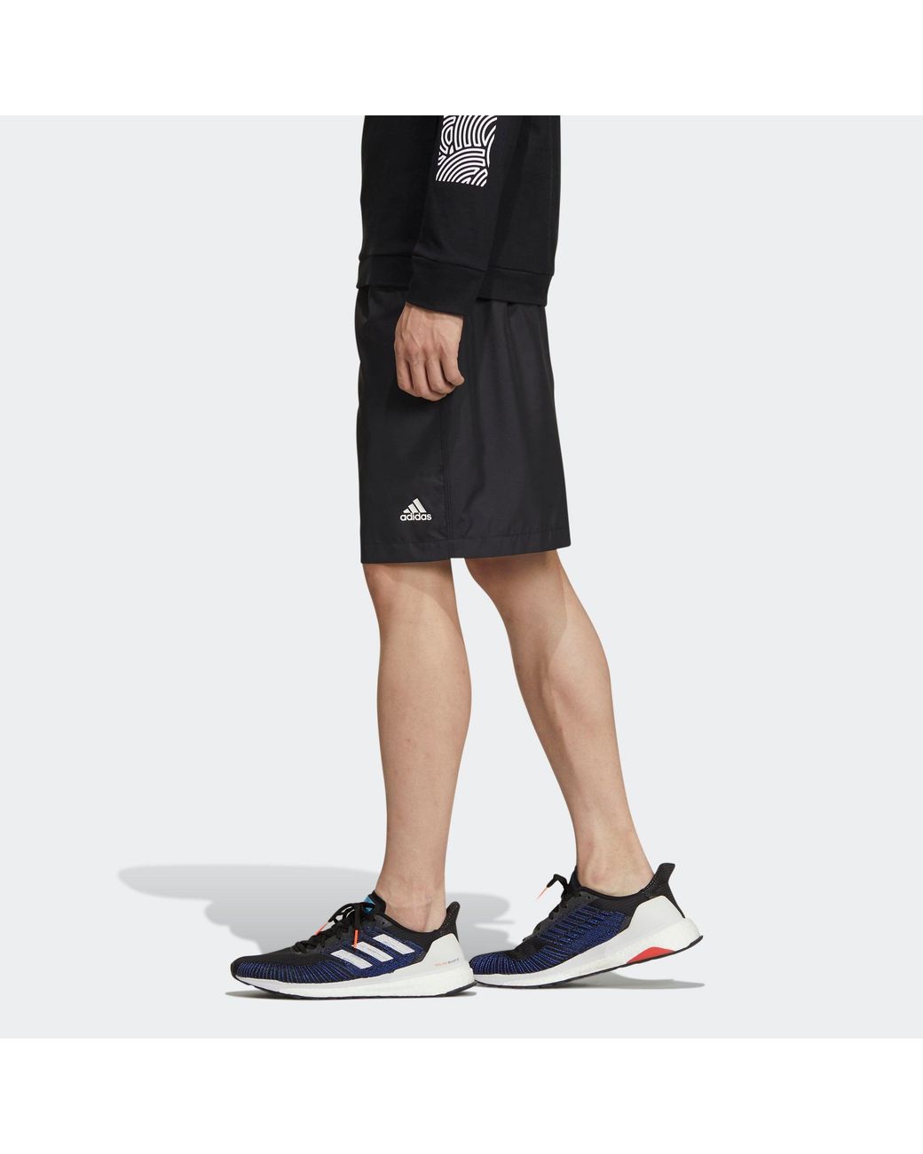 Adidas Black Tyo Wv Sh Casual Sports Lacing Breathable Shorts for men