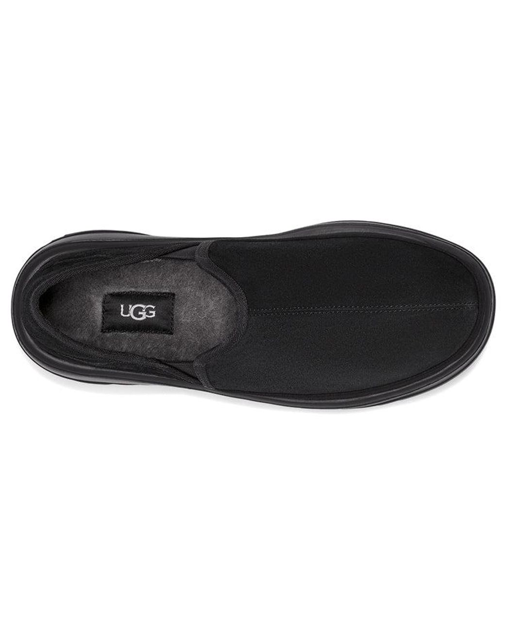 Ugg Black Kick It Slip-On Athleisure Casual Sports Shoe Fleece Lined for men