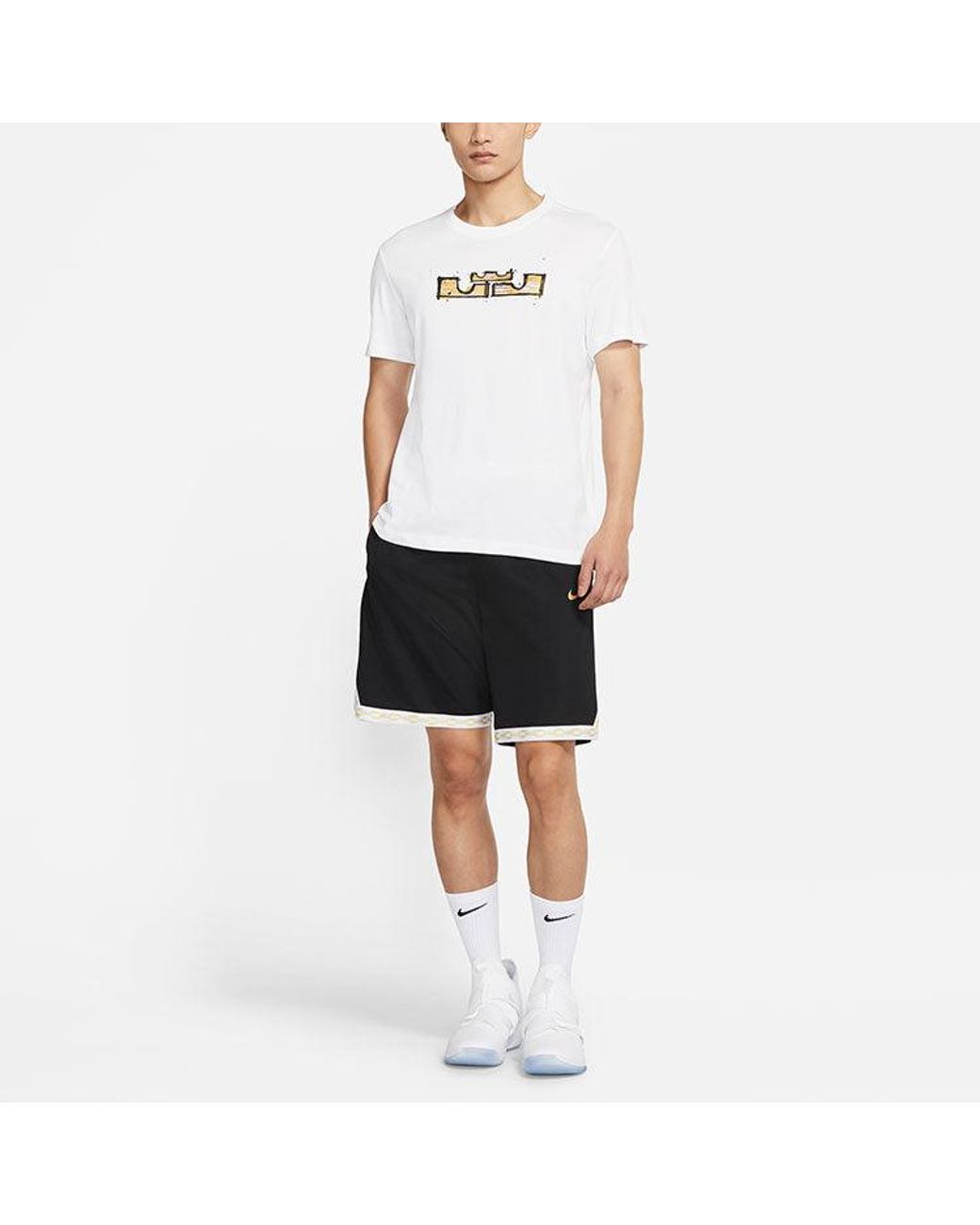 Nike White As Nk Dry Lbj Ssnl Logo Tee for men