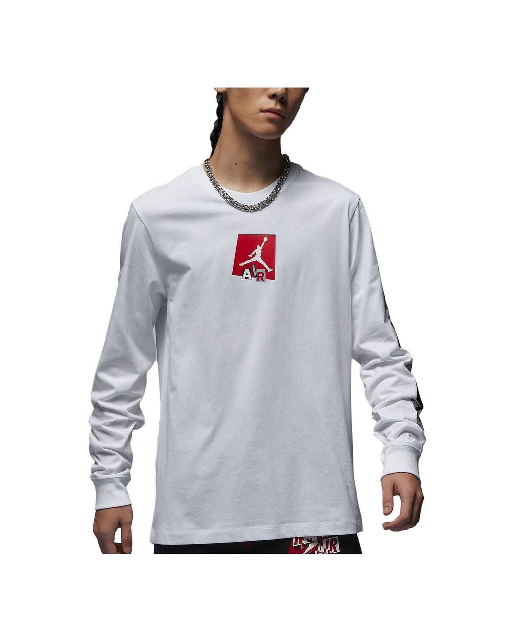 Nike Blue Brand Graphic Long-Sleeve T-Shirt for men