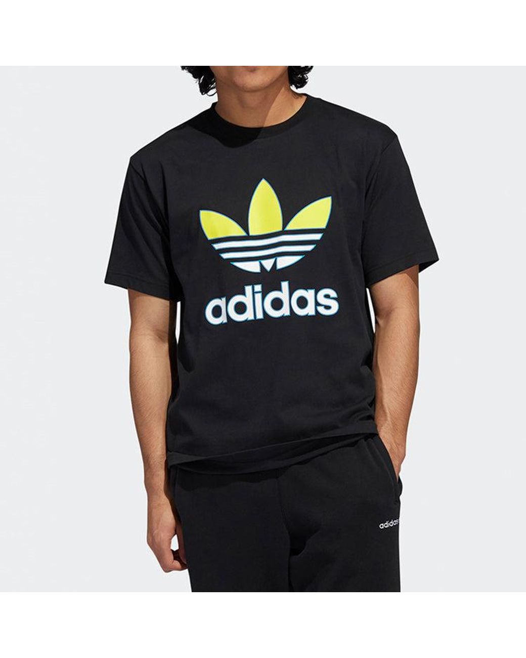 Adidas Black Originals S Road To Tokyo Trefoil Crew Neck for men