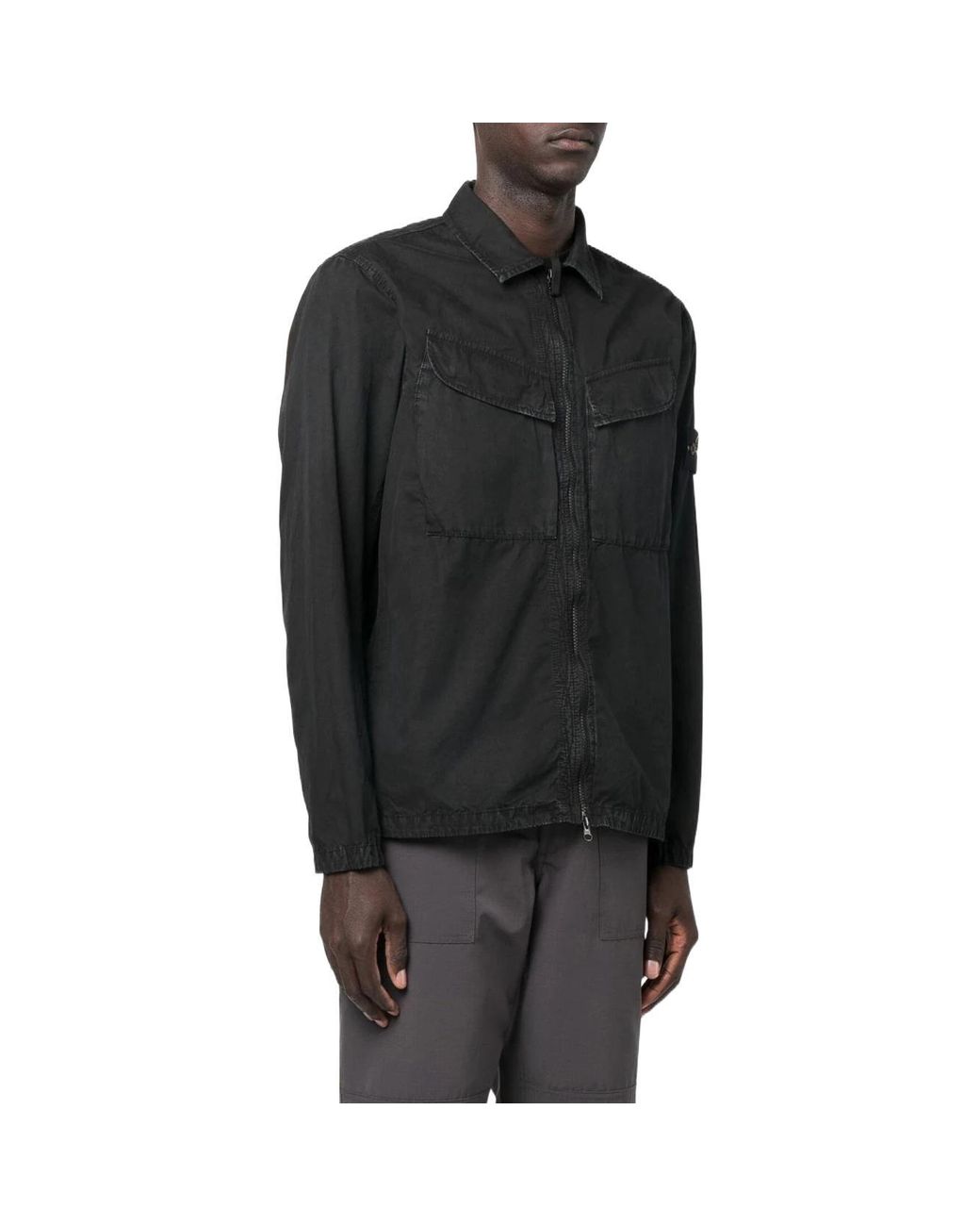 Stone Island Black Overshirt for men