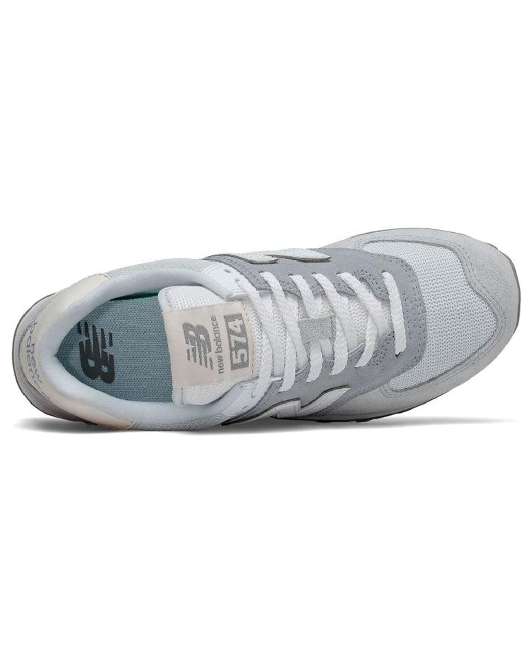 New Balance White (Wmns) 574 'Light Slate'