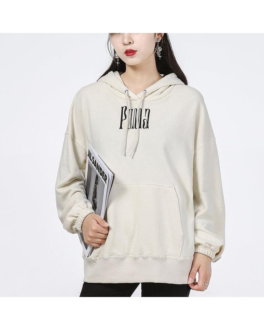 PUMA Gray (Wmns) Downtown Graphic Hoodie