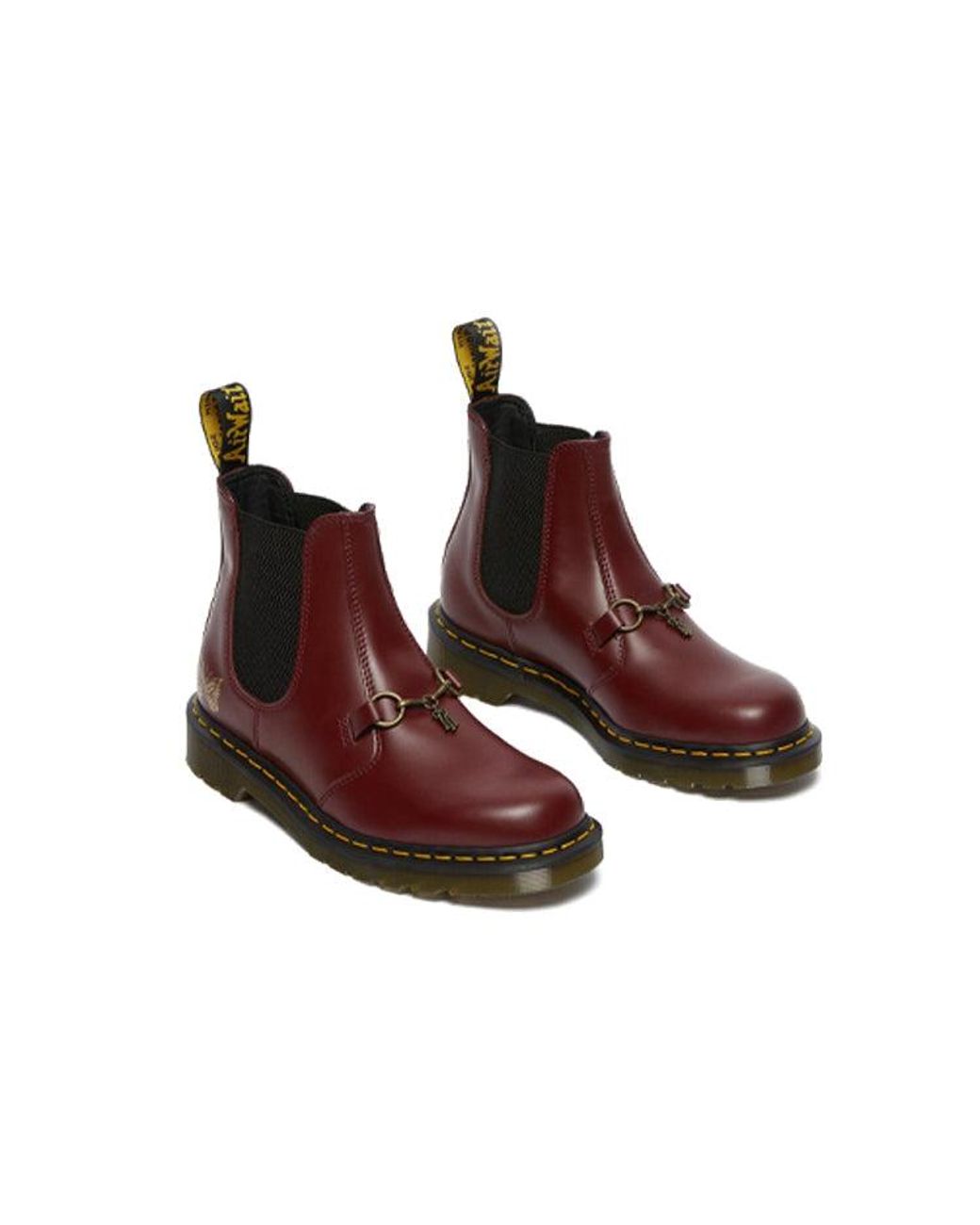 Dr. Martens Brown Dr.Martens 2976 Needles Snaffle Chelsea Boots 'Cherry'