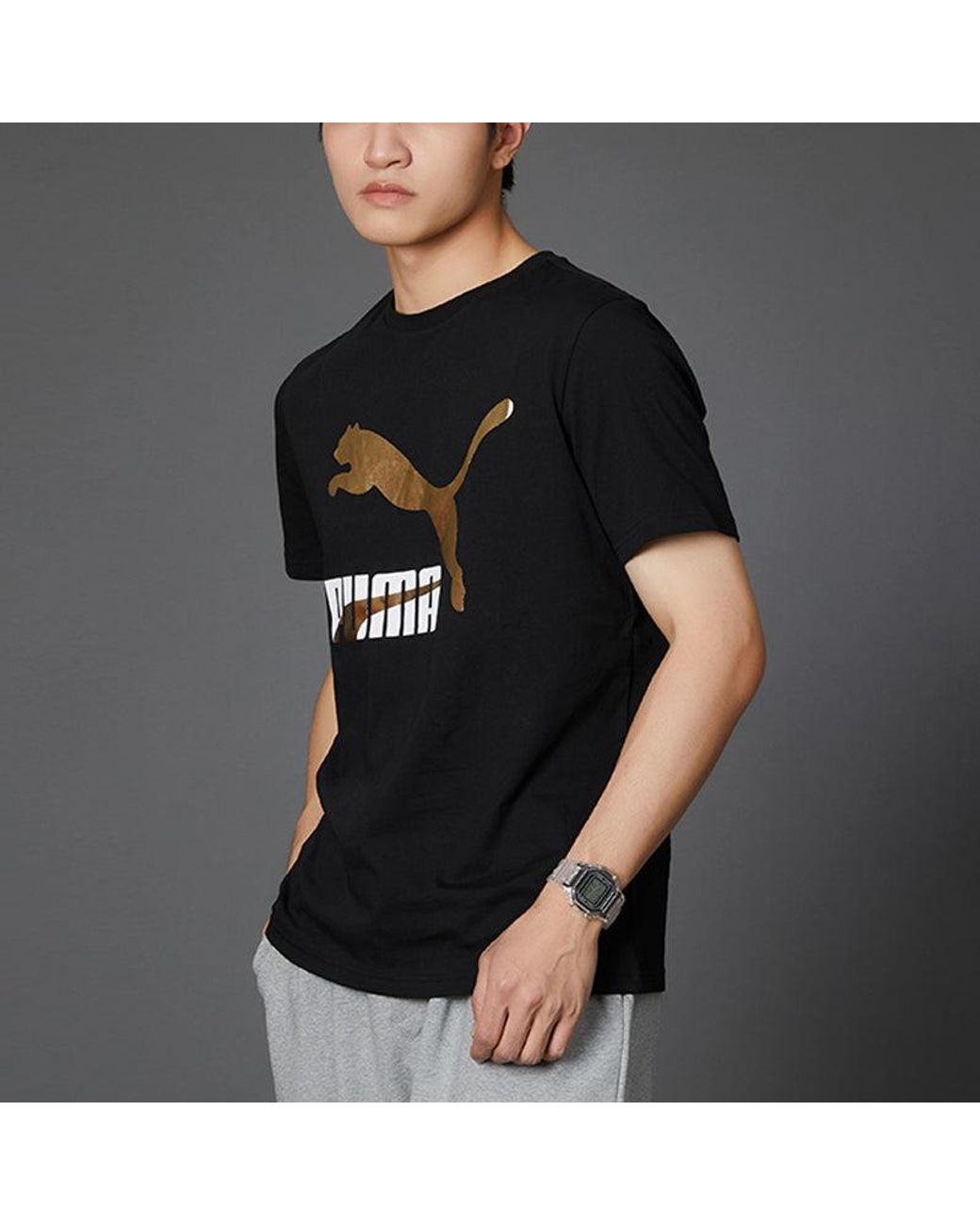 PUMA Black Classics Logo T-Shirt for men