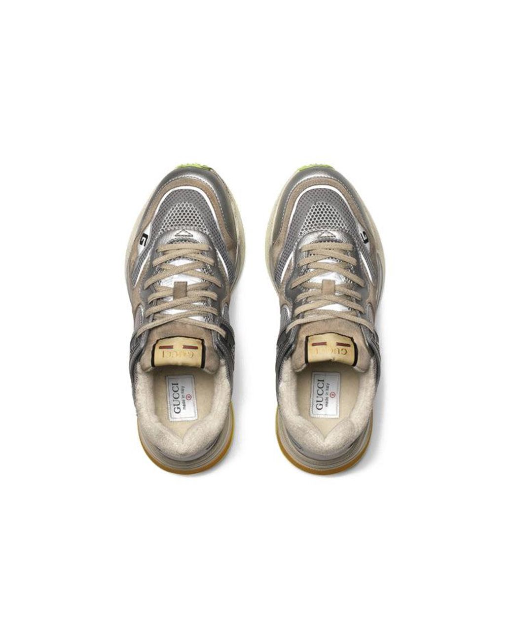 Gucci Gray Silver Ultrapace Sneakers for men