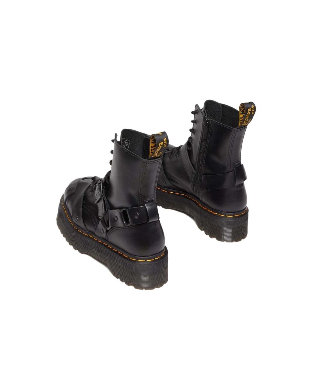 Dr. Martens Black Jadon Harness Leather Platform Boots