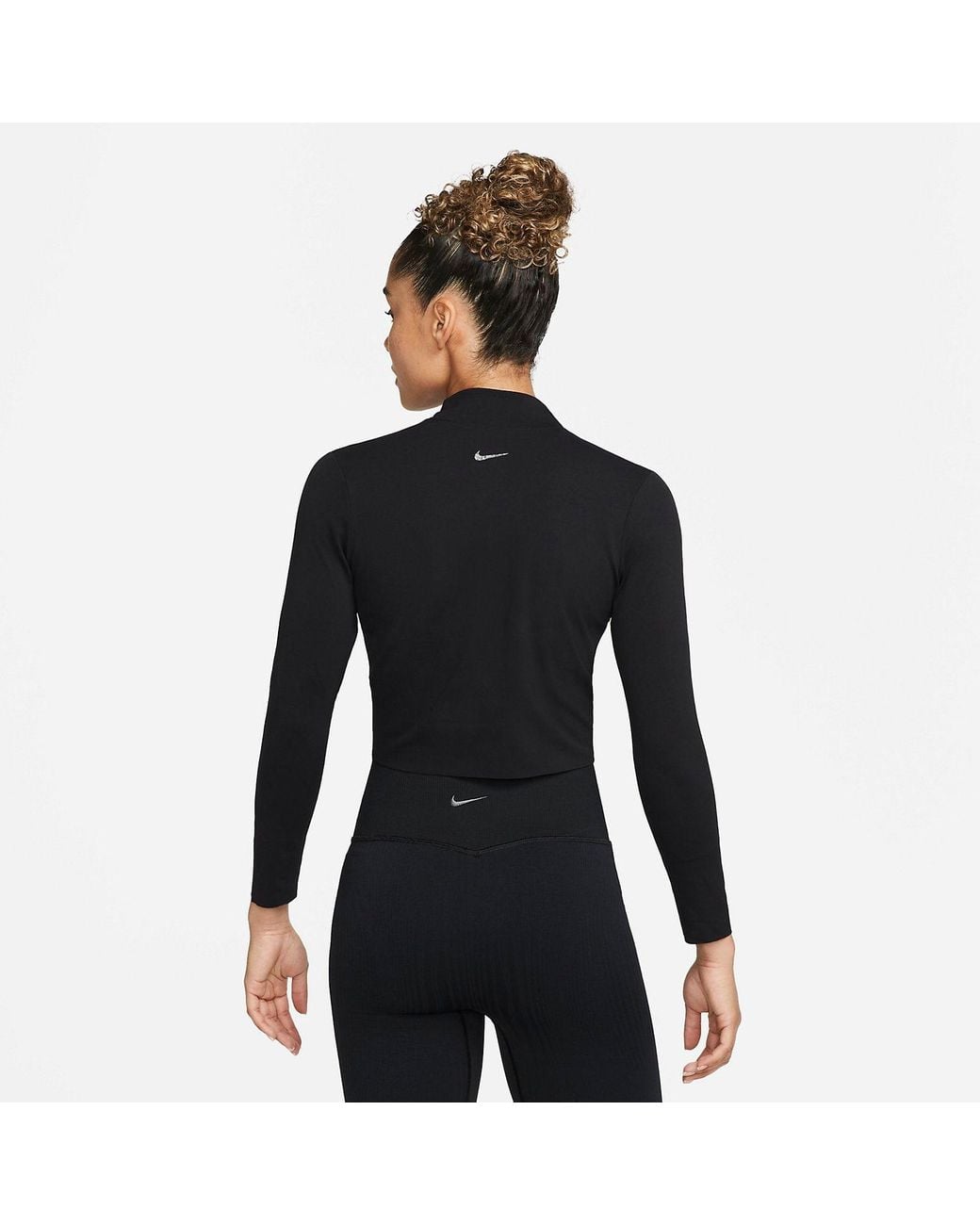 Nike Black (Wmns) Swoosh Long Sleeve Yoga T-Shirt Dr2204-010