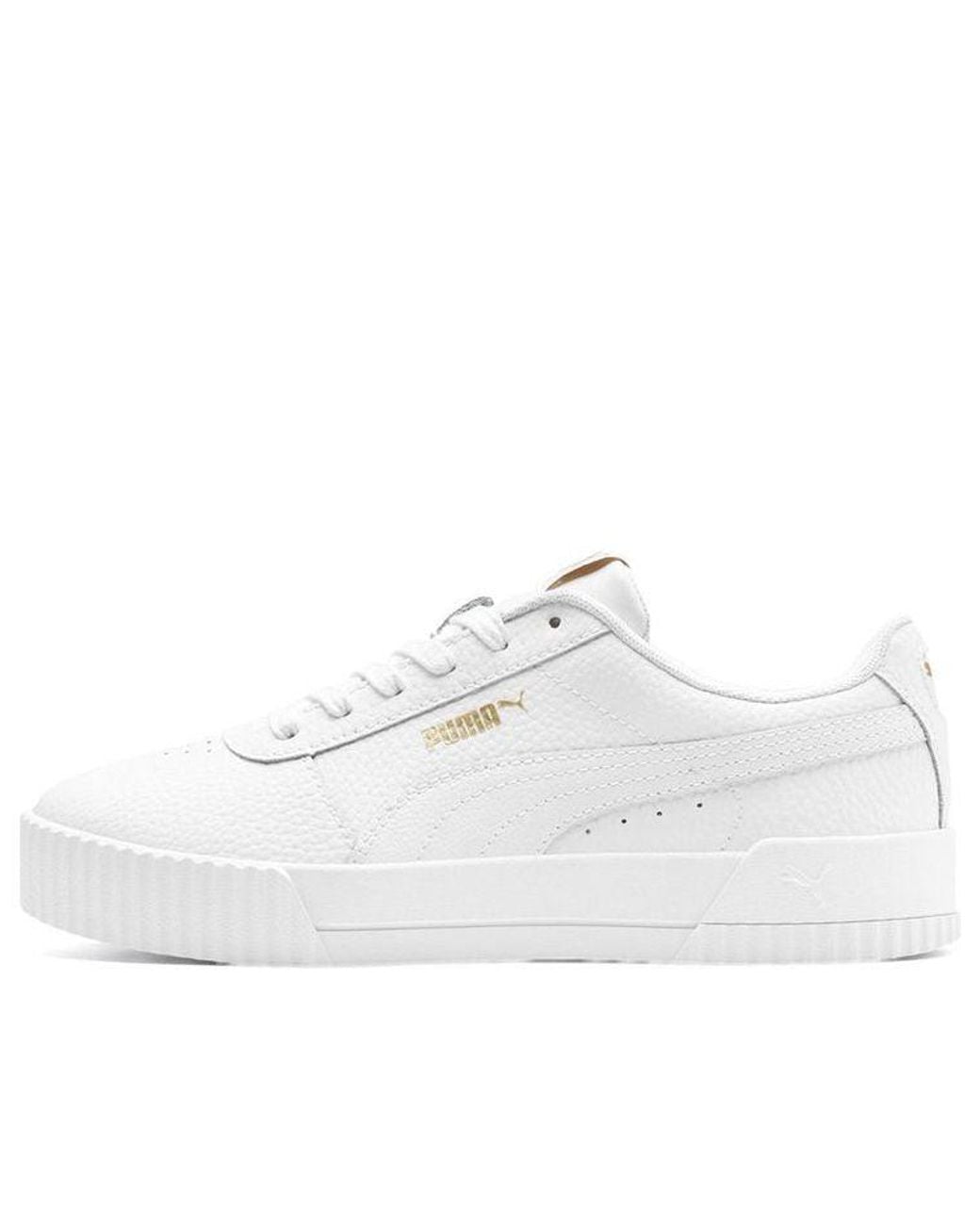 PUMA White Carina Lux Trainers