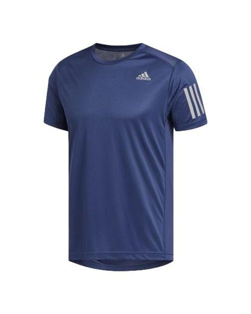 Adidas Blue Own The Run Sports Short Sleeve Tee for men