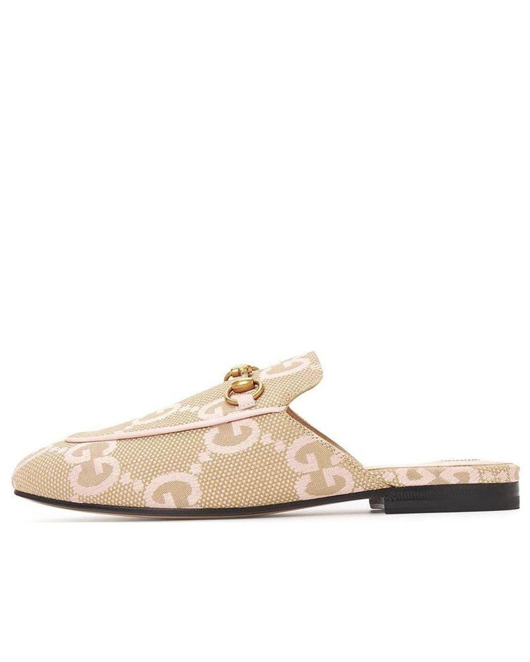 Gucci Natural (Wmns) Jumbo Gg Princetown Slipper Light'