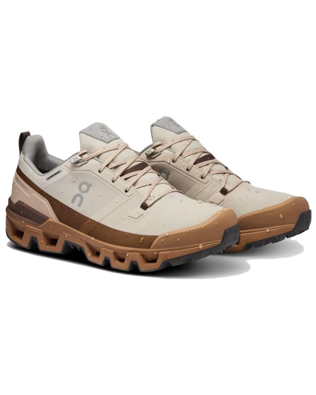On Shoes White Cloundwander Waterproof 'Pearl Root' for men