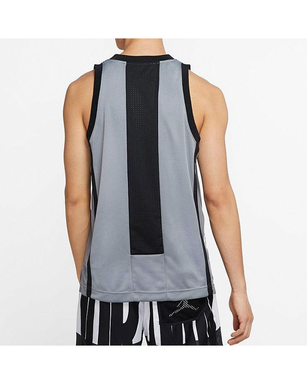 Nike Gray Air Dri-Fit Basketball Sports Vest Smoke for men