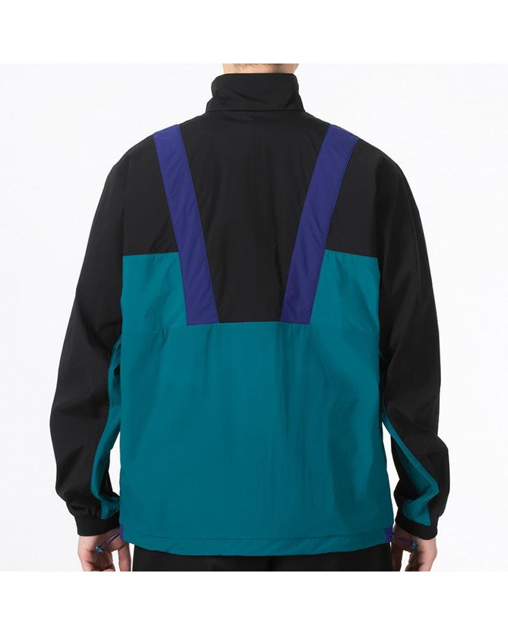 Adidas Blue St Ltwind Wvjk Colorblock Athleisure Casual Sports Zipper Jacket for men