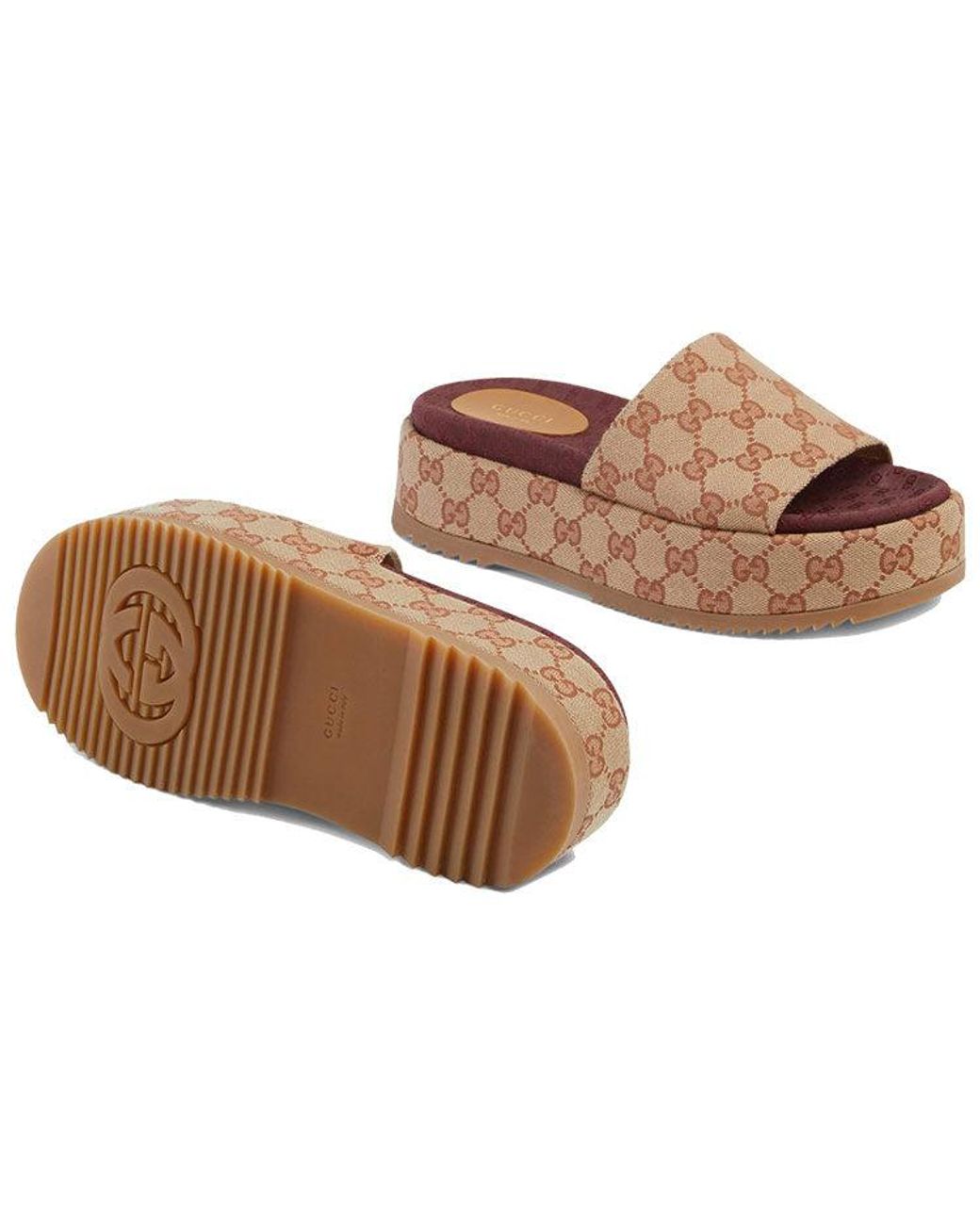 Gucci Brown (Wmns) Gg Slide Sandal 'Monogram