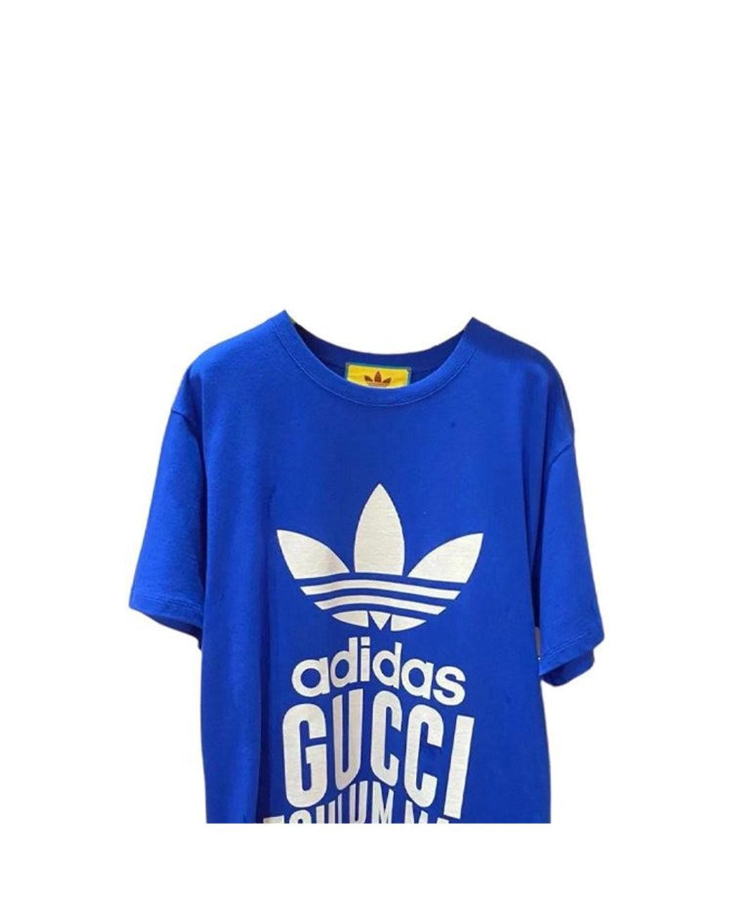 Gucci Blue (Wmns) X Adidas Oversized Cotton Jersey Short Sleeve T-Shirt
