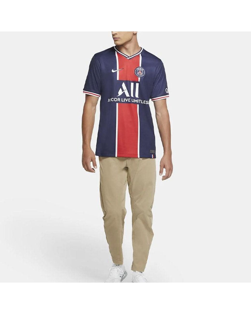 Nike Blue Psg Paris German Home Jersey Short Sleeved for men