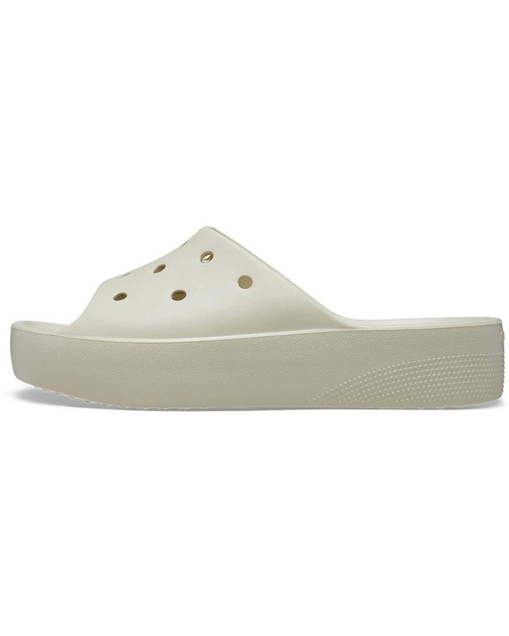 CROCSTM White (Wmns) Classic Platform Slide 'Bone'