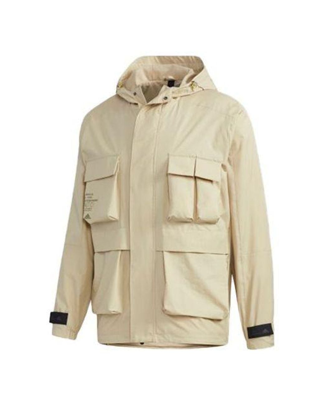 Adidas Natural Th Wb Jkt Multiple Pockets Sports Hooded Windbreaker Jacket for men