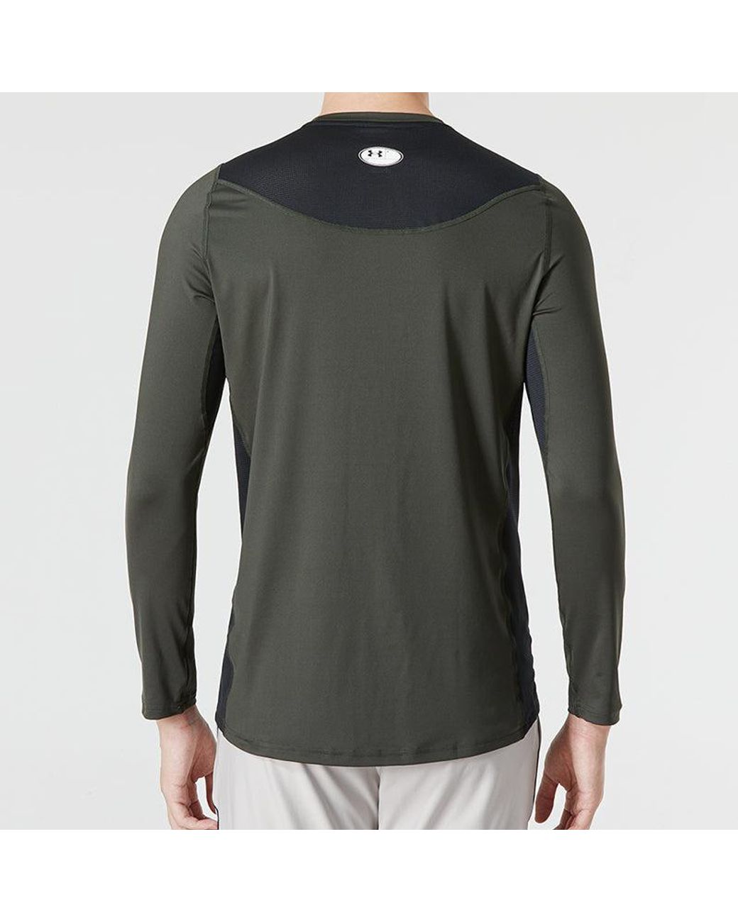 Under Armour Gray Heatgear Vent Fitted Long Sleeve for men