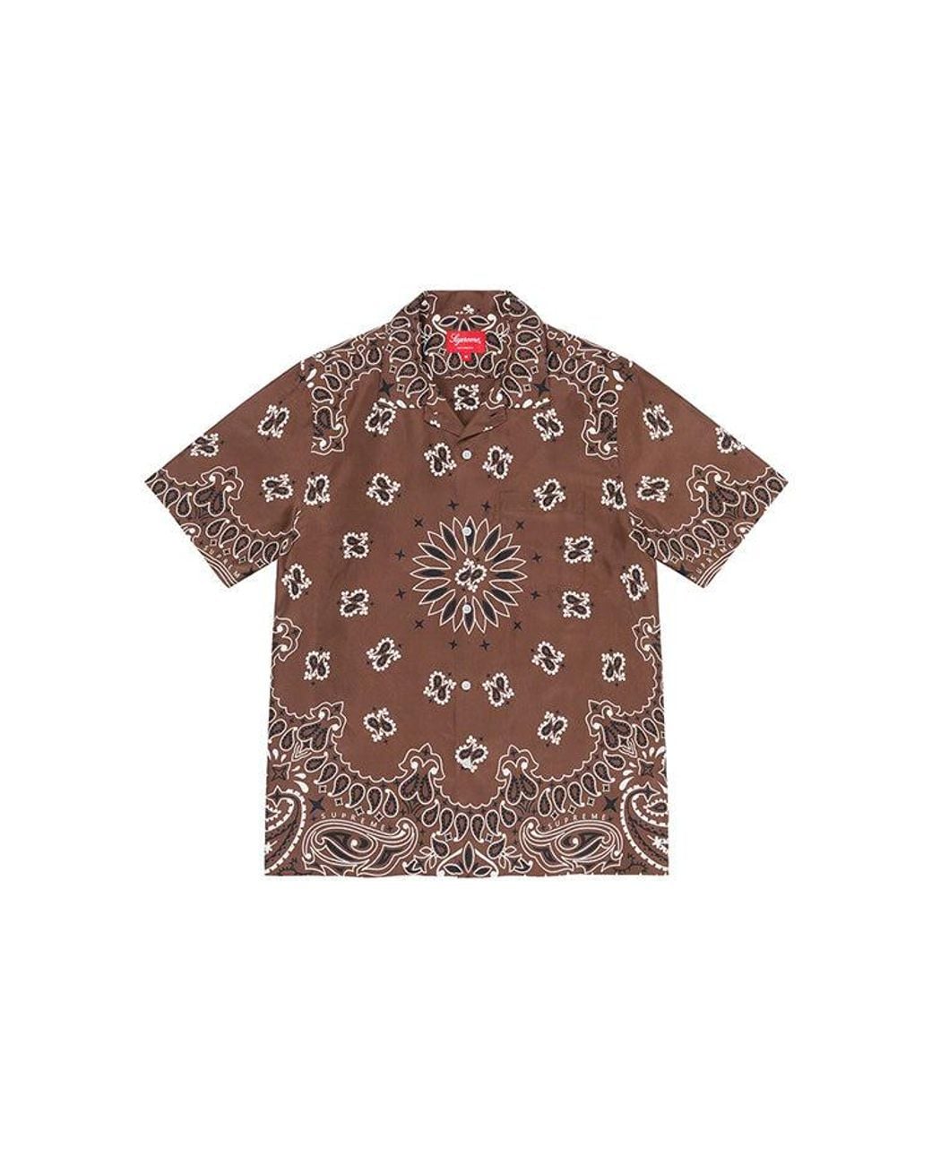 Supreme Green Bandana Silk S/S Shirt for men