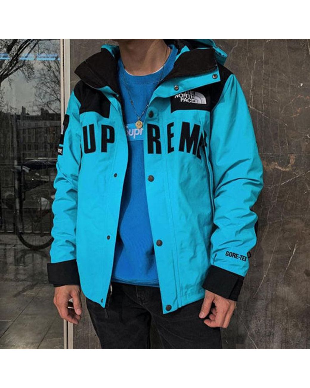 Supreme Ss19 X The North Face Arc Logo Mountain Parka Lightblue Lyst UK