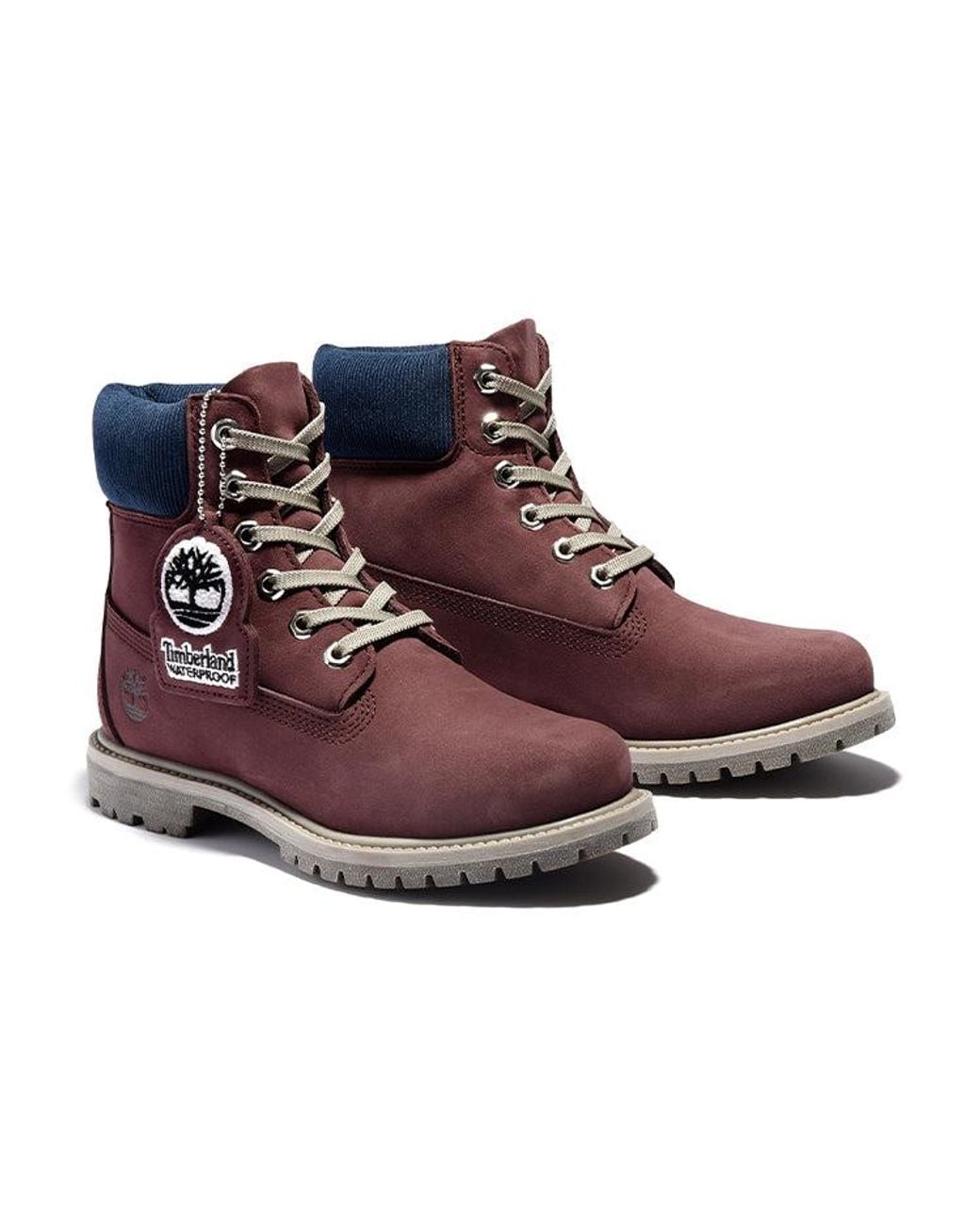 Timberland Red (Wmns) Premium 6 Inch Waterproof Boots Nubuck'
