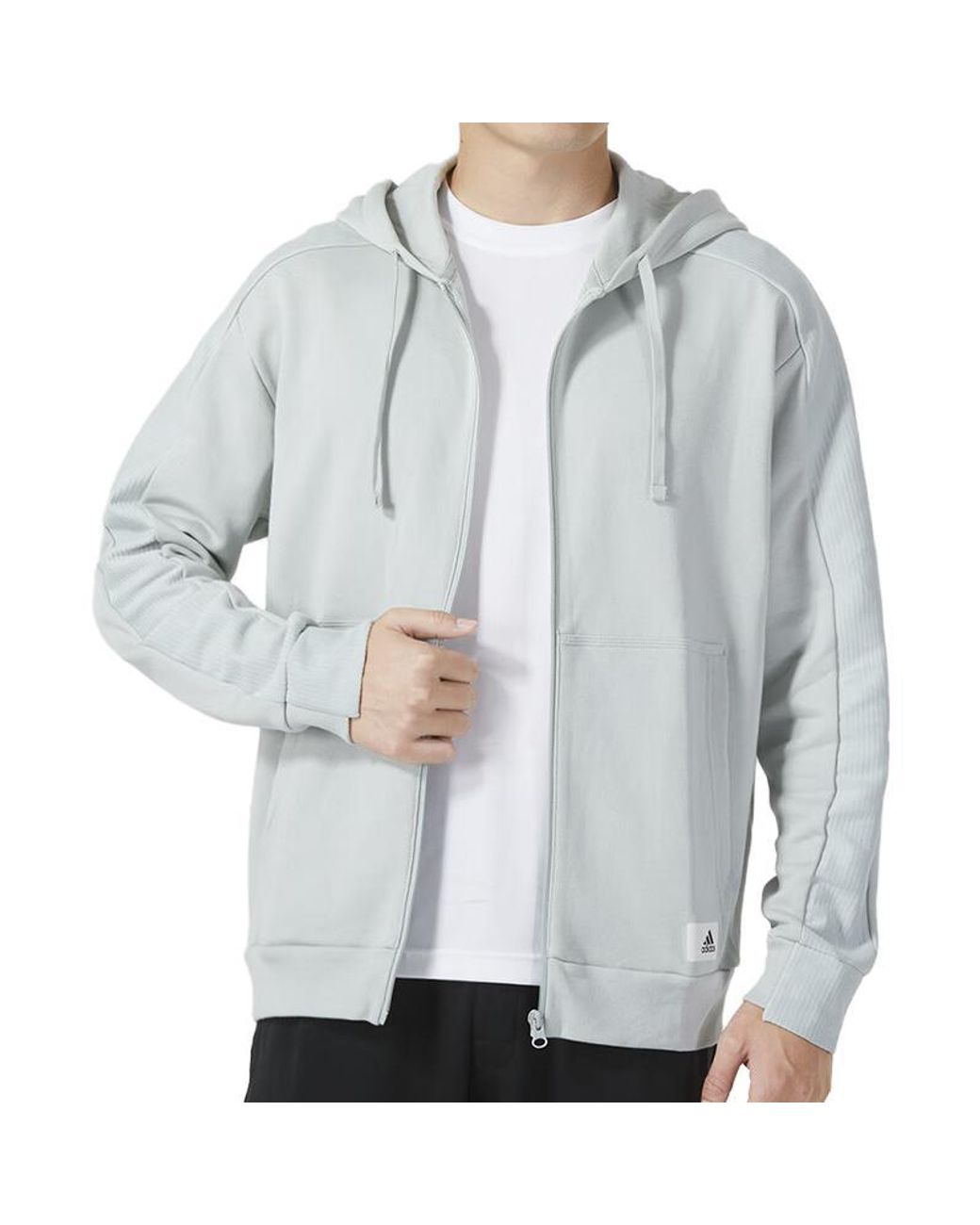 Adidas Blue Lounge French Terry Full Zip Parka Jackets for men