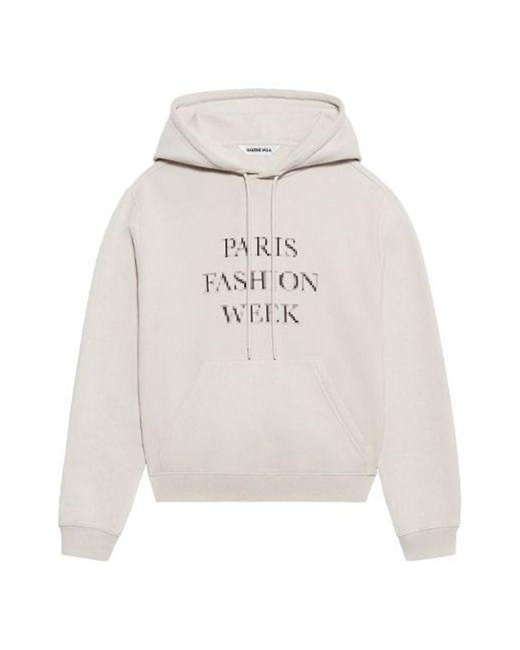 Balenciaga White (Wmns) Ss21 Fashion Week Shrunk Hooded Sweatshirt