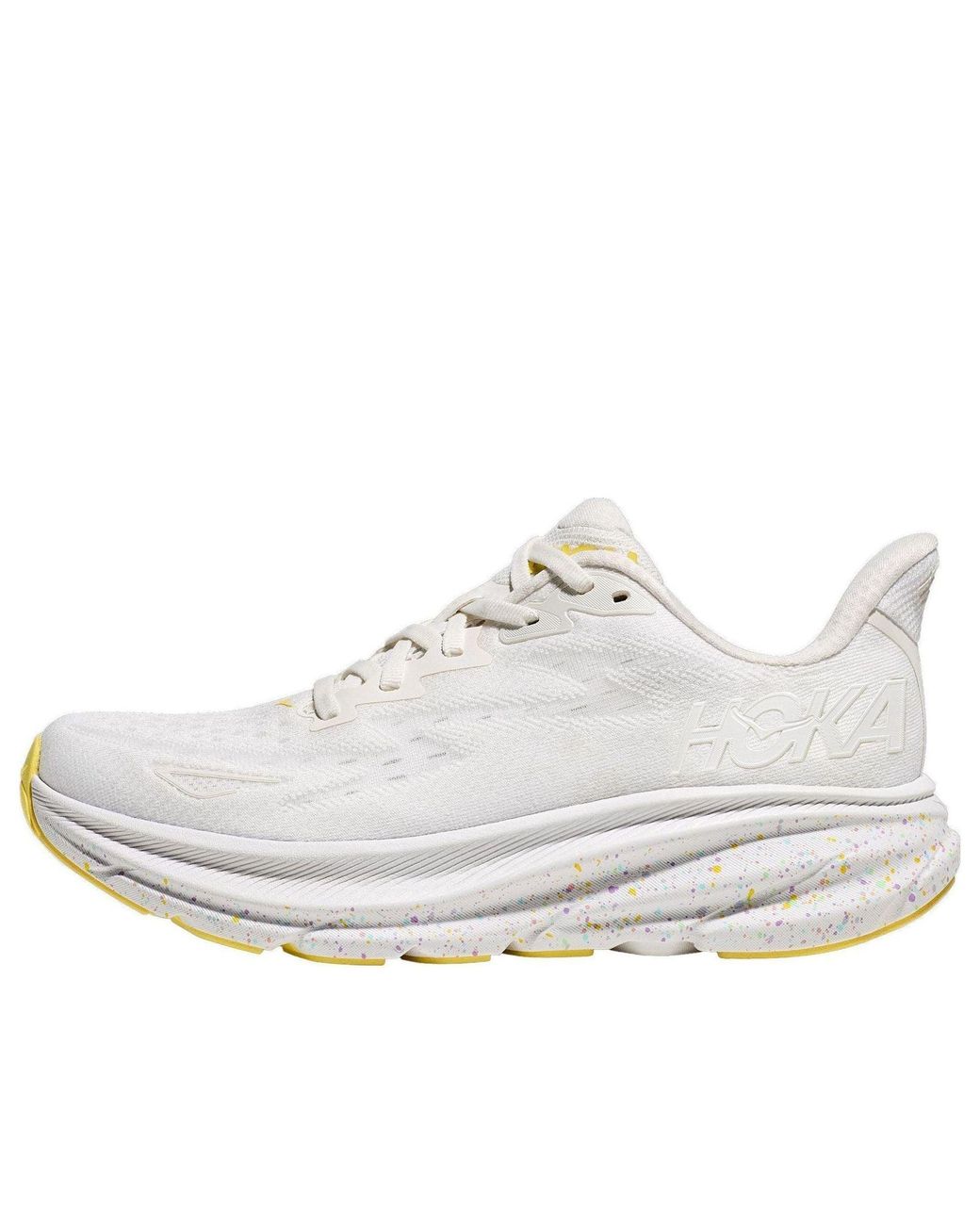 Hoka One One White (Wmns) Clifton 9 Lemonade'