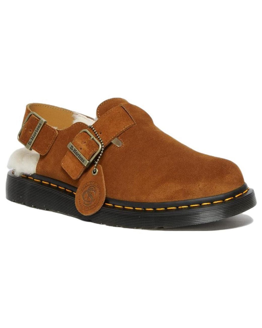 Dr. Martens Brown Jorge Shearling Slingback Mule for men